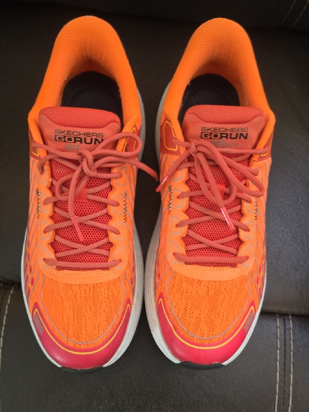 Skechers GOrun Orange & Coral Mesh Running Sneakers